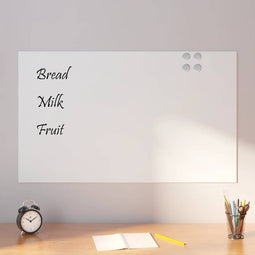 Wandmagneetbord 100x60 cm gehard glas wit