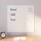 Wandmagneetbord 60x60 cm gehard glas wit