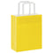 Papieren kraftzakken 50 st met hengsels 18x8x22 cm geel