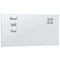 Magneetbord voor aan de wand 60x30 cm gehard glas wit