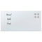 Magneetbord voor aan de wand 60x30 cm gehard glas wit