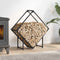 Brandhoutrek 80x25x80 cm koudgewalst staal zwart