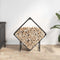 Brandhoutrek 80x25x80 cm koudgewalst staal zwart