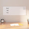 Magneetbord voor aan de wand 80x30 cm gehard glas wit