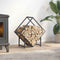 Brandhoutrek 60x25x60 cm koudgewalst staal antracietkleurig