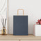 Papieren kraftzakken 250 st met hengsels 21x11x28 cm blauw