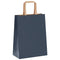 Papieren kraftzakken 250 st met hengsels 21x11x28 cm blauw