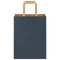 Papieren kraftzakken 250 st met hengsels 21x11x28 cm blauw