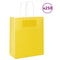 Papieren kraftzakken 250 st met hengsels 18x8x22 cm geel