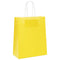 Papieren kraftzakken 250 st met hengsels 18x8x22 cm geel