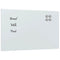 Magneetbord voor aan de wand 80x50 cm gehard glas wit