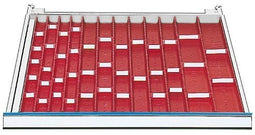 Bakinzetset fronthoogte 50-75 mm voor kastbreedte 600 mm 16 inzetstukken met 40