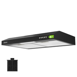 Ciarra Afzuigkap 60 cm klasse A+ - 220 m/uur - Afzuigkap - Afzuigkap - Afvoeren of recyclen - Inclusief koolfilter - LED-verlichting - Zwart - CBCB6903D