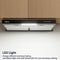 Ciarra Afzuigkap 60 cm klasse A+ - 220 m/uur - Afzuigkap - Afzuigkap - Afvoeren of recyclen - Inclusief koolfilter - LED-verlichting - Zwart - CBCB6903D