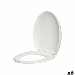 Toiletbril Berilo B6618A Wit Polypropyleen 37 x 4 x 43 cm (6 Stuks)