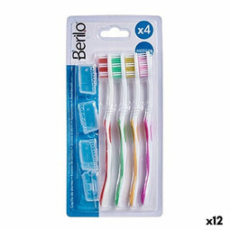 Tandenborstel Berilo AR1410003 Geel Blauw Rood Groen (12 Stuks)