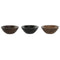 Saladekom Home ESPRIT Bruin Zwart Lichtbruin Mangohout 30 x 30 x 12 cm (3 Stuks)