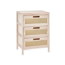 Ladenkast GiftDecor Rattan Natuurlijk 40 x 58 x 29 cm 3 lades
