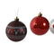 Kerstballen Home ESPRIT Rood Zilverkleurig Polyethyleen 21,5 x 21,5 x 22,5 cm (15 Onderdelen)