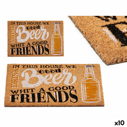 Deurmat GiftDecor Beer Afgedrukt PVC Kokosvezel 60 x 2 x 40 cm (10 Stuks)