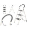 Opvouwbare ladder met 3 tredes Kipit 10109 Grijs Staal 38 x 117 x 5 cm (4 Stuks)