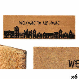 Deurmat GiftDecor My home Natuurlijk PVC Kokosvezel 120 x 1 x 40 cm (6 Stuks)