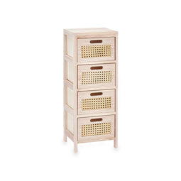 Ladenkast GiftDecor Rattan Natuurlijk 27 x 73 x 25 cm 4 lades