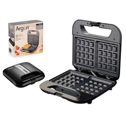 Wafelmaker Argon K-901B/W Zwart Staal 750 W