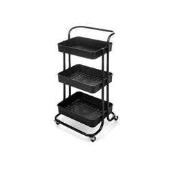 Keukentrolley Kinvara WR4338-TJ PRO.1 Zwart Metaal Polypropyleen 42 x 86 x 35,5 cm 3 Compartimenten