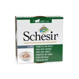 SCHESIR Tuna with chicken in jelly - nat kattenvoer - 85g