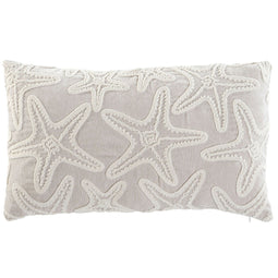 Kussen Home ESPRIT Wit Beige Mediterrane Zeester 60 x 10 x 35 cm