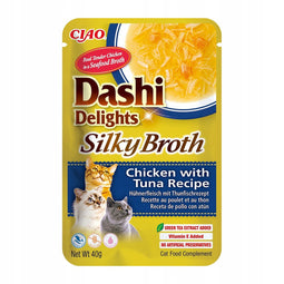 INABA CAT Dashi Delights Silky Broth Chicken with Tuna - traktatie voor katten - 40g