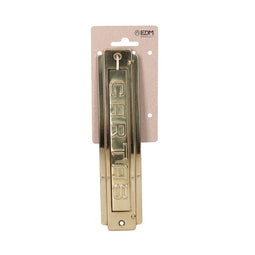 Brievenbusplaten EDM 85577 Gouden Gepolijst messing 22 x 5 cm