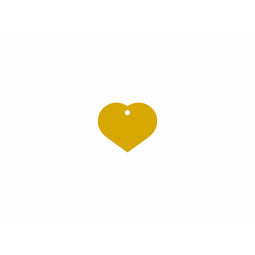 Naamplaatje Imarc Heart Geel Gouden
