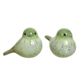 Decoris - Vogel terra l6.5b10.5h7cm groen a2 Decoris