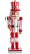 Kurt s adler - Ornament hout notenkraker rood wit l15cm