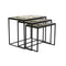 Set van 3 tafels DKD Home Decor Zwart Groen Gouden 60 x 40 x 50 cm