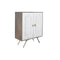 Dientafel DKD Home Decor Grijs Gouden Wit Blik Mangohout (93 x 41 x 114 cm)