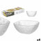 Skålset Vivalto TP70165IC/BH Transparant Glas 20 x 20 x 8 cm 10,3 x 10,3 x 5,5 cm (4 Stuks)