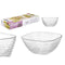 Skålset Vivalto TP70165L/BH Transparant Glas 20 x 20 x 8 cm 10,3 x 10,3 x 5,5 cm (4 Stuks)