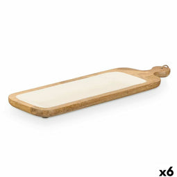 Snackdienblad GiftDecor MALI-798 W Wit 50,7 x 3 x 14 cm (6 Stuks)