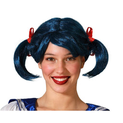 Pruik Blauw