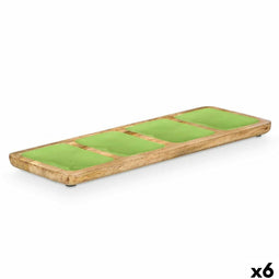 Dienblad met Vakjes GiftDecor MALI-941 G Groen 46 x 3 x 17 cm (6 Stuks)