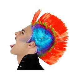 Pruik Multicolour Punker