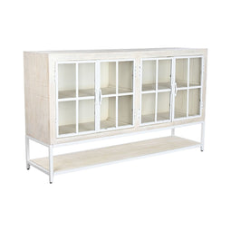 Dientafel DKD Home Decor 170 x 45 x 100 cm Metaal Wit Mangohout