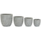 Plantenbakkenset Home ESPRIT Lichtgrijs Glasvezel Magnesium 44 x 44,5 x 43 cm (4 Stuks)