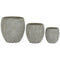 Plantenbakkenset Home ESPRIT Grijs Glasvezel Magnesium 55 x 55 x 55,5 cm (3 Stuks)