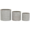 Plantenbakkenset Home ESPRIT Beige Glasvezel Magnesium 44,5 x 44,5 x 44 cm (3 Stuks)