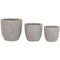 Plantenbakkenset Home ESPRIT Beige Glasvezel Magnesium 45 x 45 x 43 cm (3 Stuks)