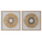 Schilderij Home ESPRIT Modern Cirkels 60 x 3,5 x 60 cm (2 Stuks)
